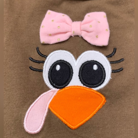 Baby girl Turkey Onesie - Picture 2 of 3